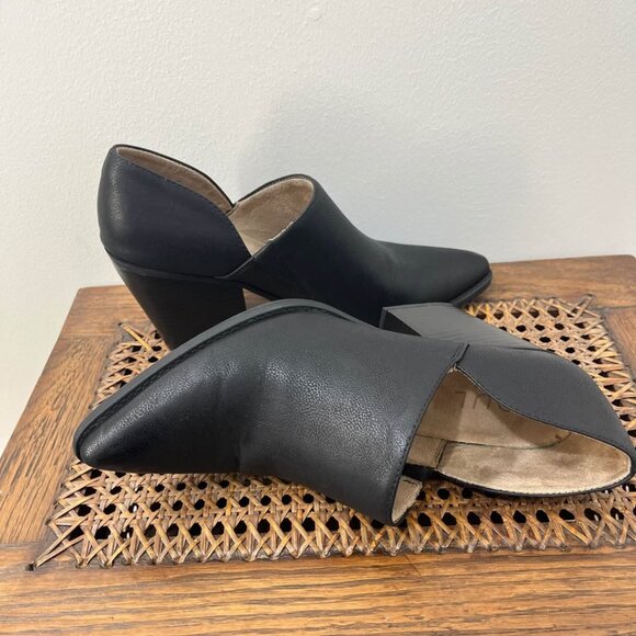 Size 10 Black 'Madge' Soul Naturalizer Pointed Toe Block Heel Slip On Bootie - Picture 4 of 7
